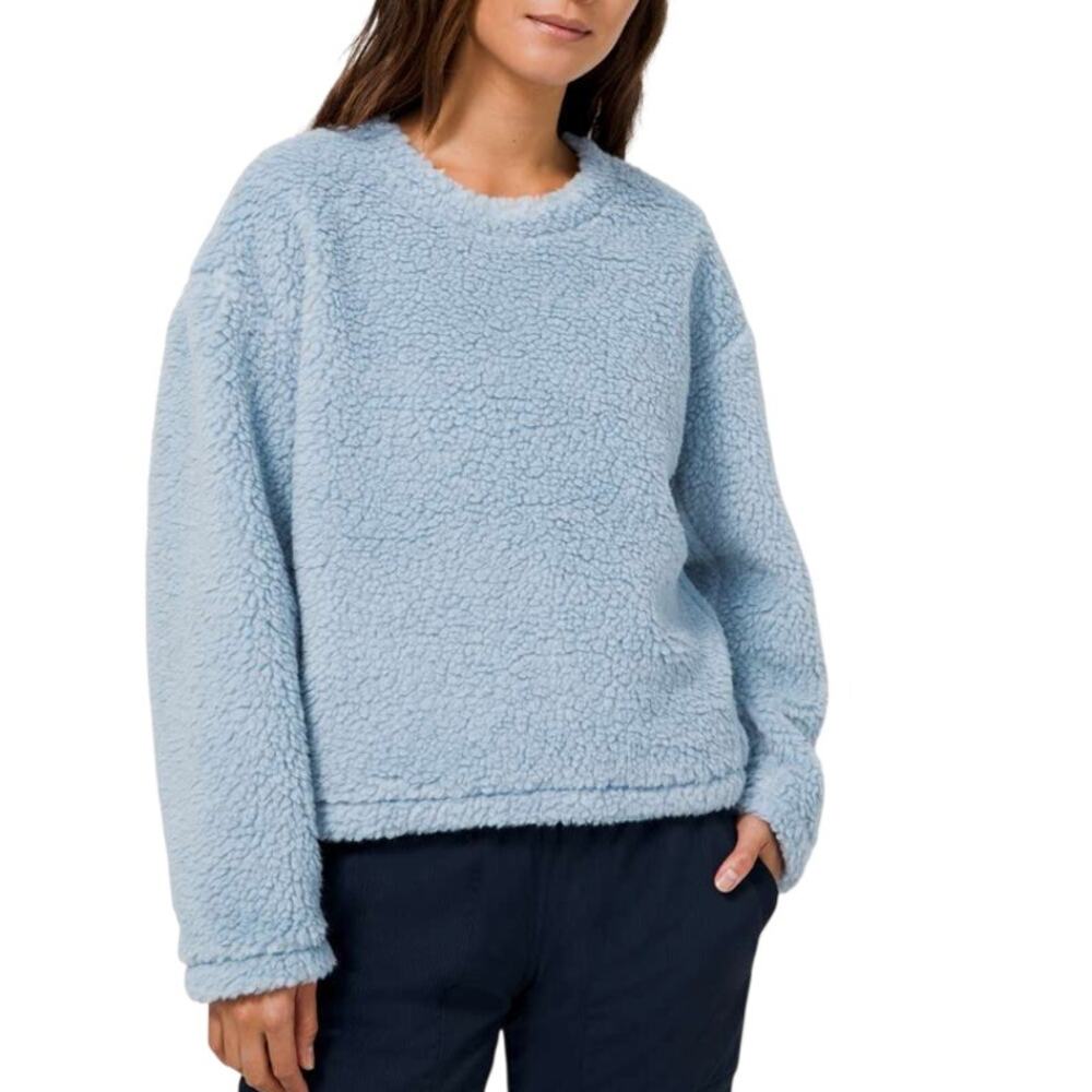 Lululemon Wool Whenever Crewneck Fuzzy Sherpa Light Blue Chambray Pullover